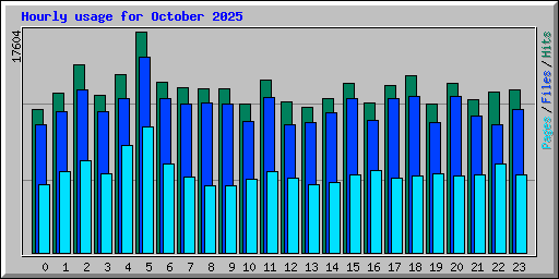 Hourly usage for October 2025