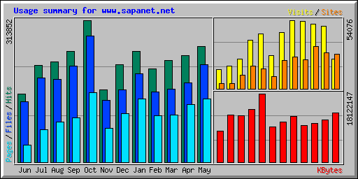 Usage summary for www.sapanet.net
